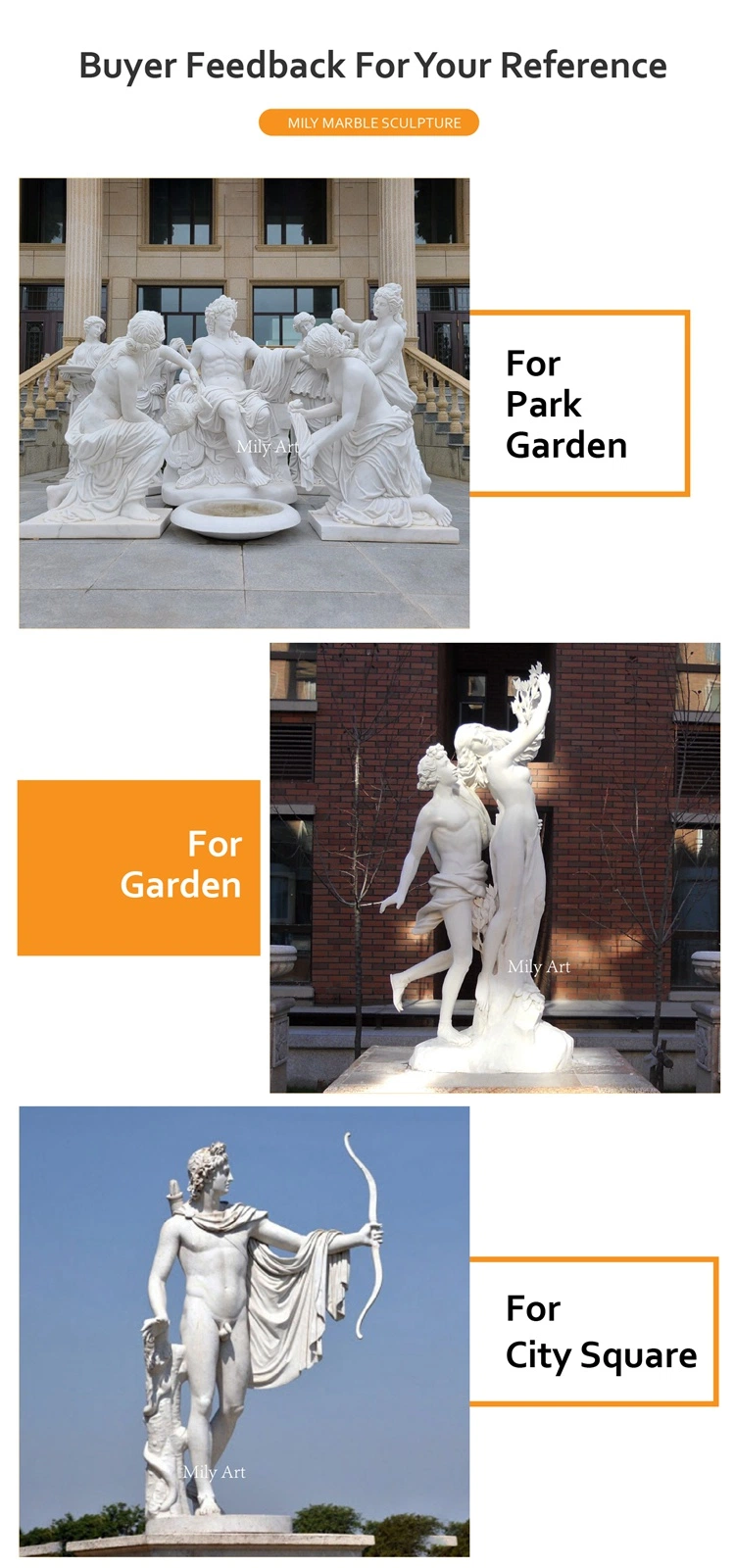 Outdoor Garden Natural Stone White Abstract Marble Couple Statue