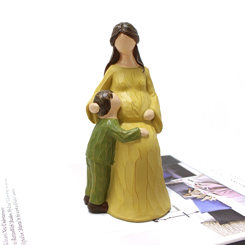 Resin Mother and Son Statue Home Decor Mothers Days Gift