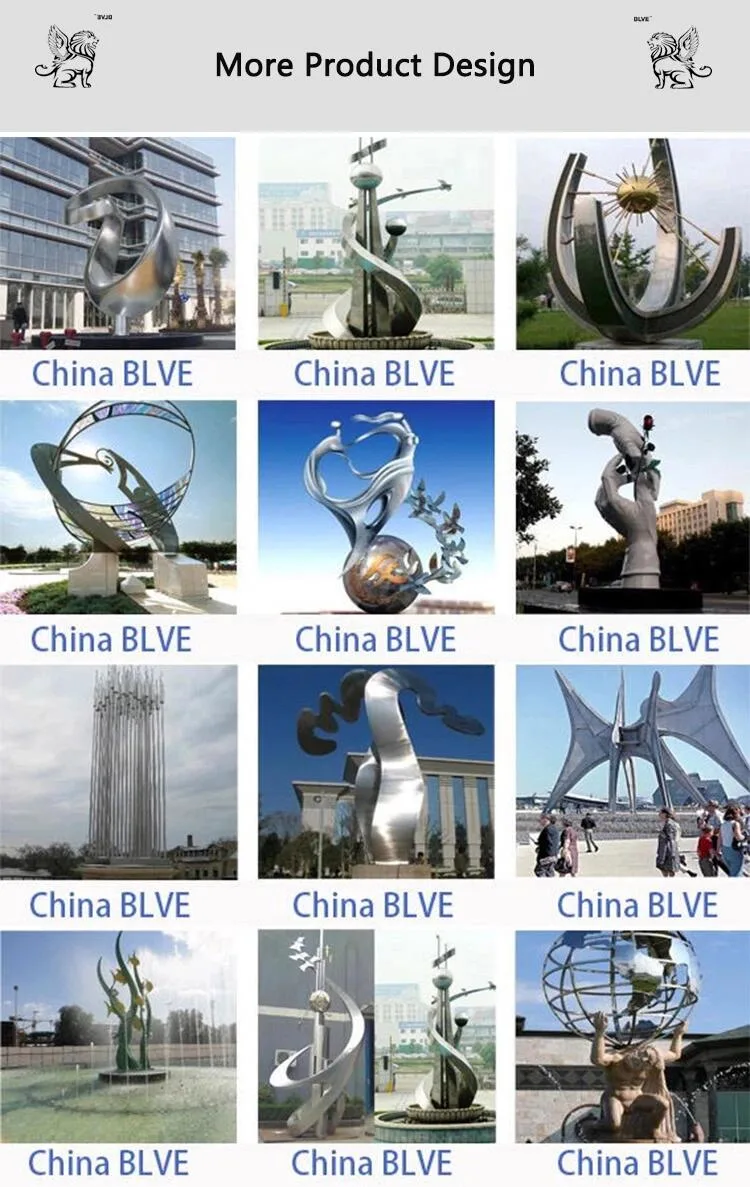 Large Modern Polished Metal Abstract Figures Stainless Steel Sculpture Huge Couple Statue Factory Custom