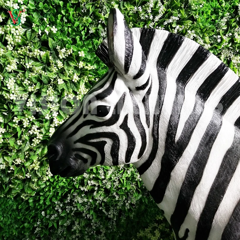 Support Customize Big Party Props Resin Fiberglass Zebra Animals Statues