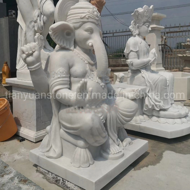 Indoor Decoration Hindu Marble Granite God Lord Ganesha Statue