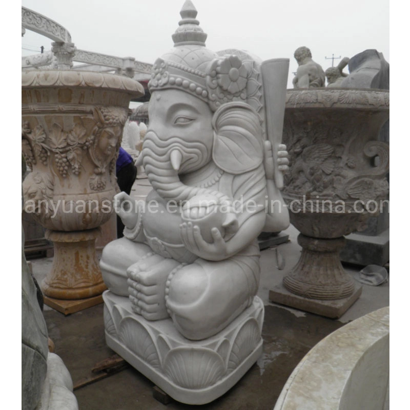 Indoor Decoration Hindu Marble Granite God Lord Ganesha Statue