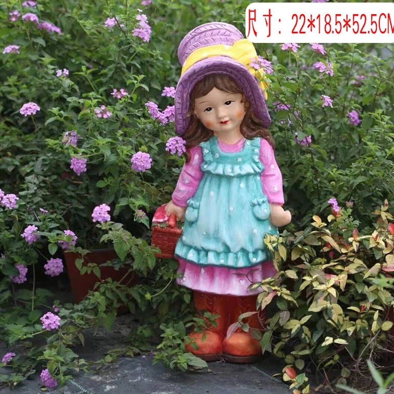 Hg26 Custom Hot Sell Resin Garden Poly Garden Decoration Boy and Girl Statues