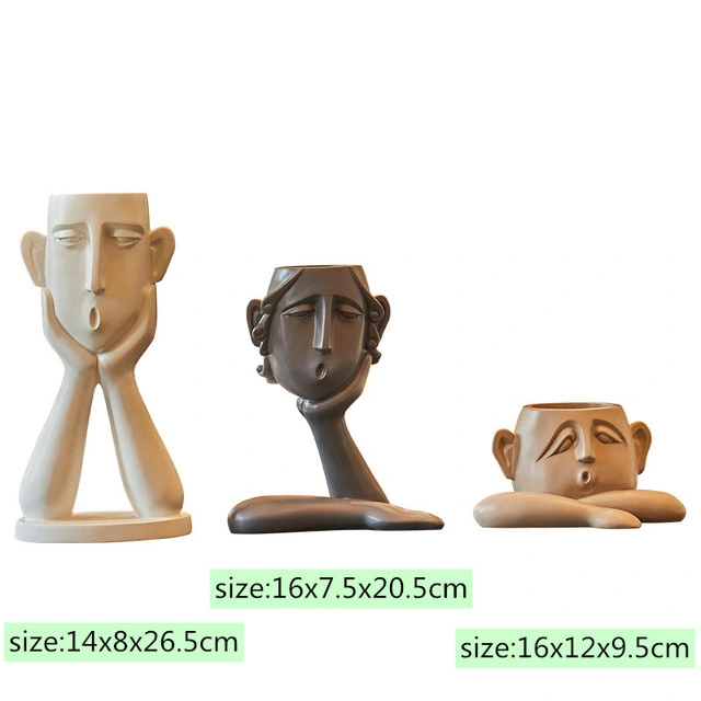 China Manufacturer Great Gift Idea Desk Art Resin Head Ornament for Promotion