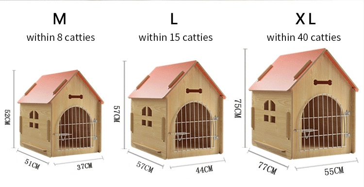Dog House Outdoor Cat Nest Pet House Kennel Hot Sale Detachable Wooden Luxury Wood Fashion Animal Houses with Door