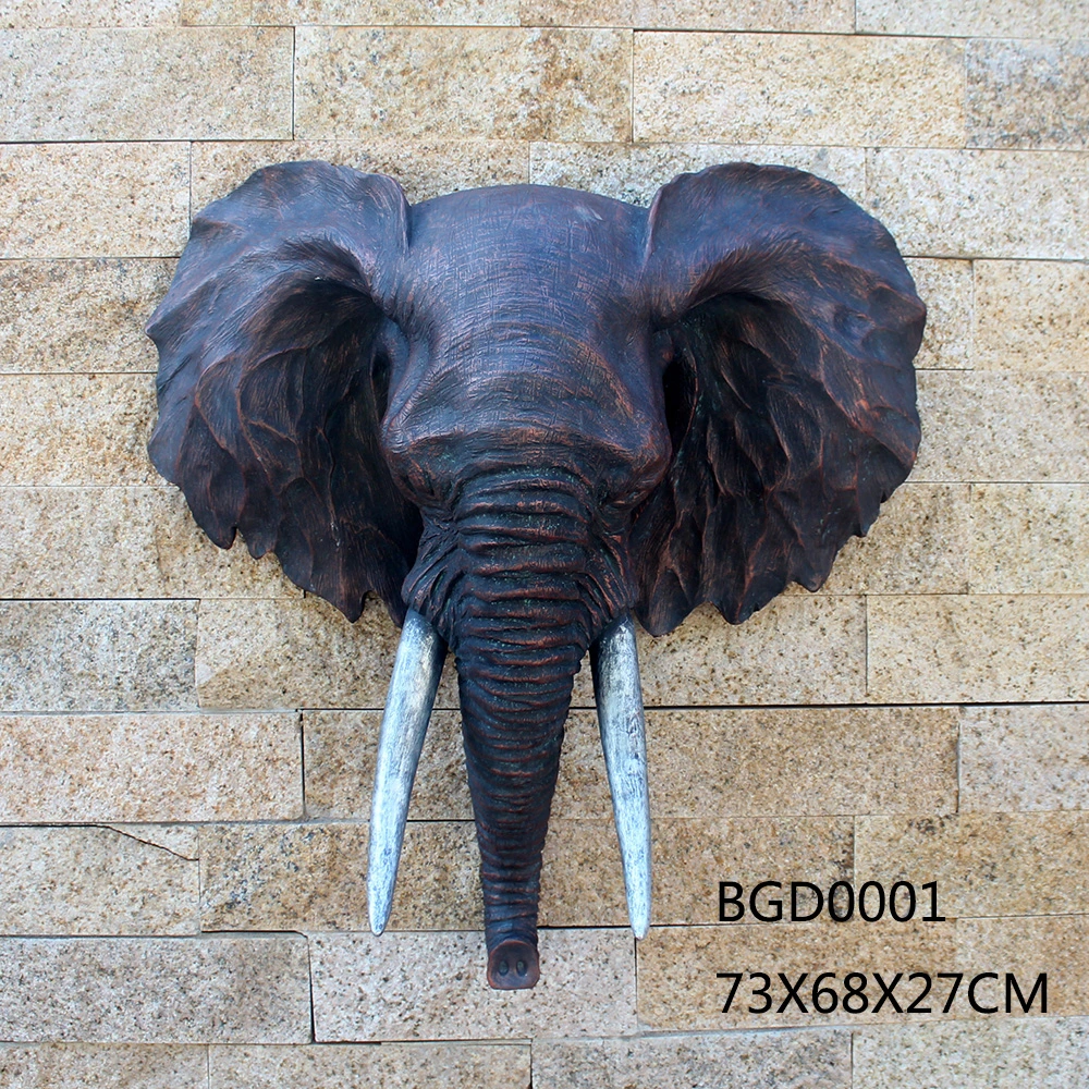 Home Decor Resin Elephant Head Figurine