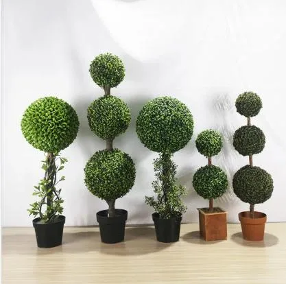Artificial Grass Green Balls Boxwood Plant for Home Garden Decoration