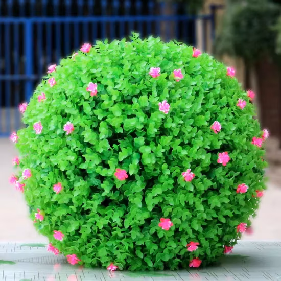 Artificial Grass Green Balls Boxwood Plant for Home Garden Decoration