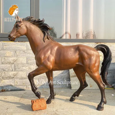 Wall Decoration Life Size Fiberglass Horse Statue Resin Animals Sculpture