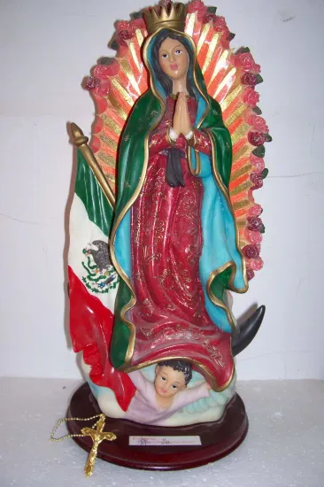 OEM Factory Customized Resin Religious Statue Crafts Resin Religious Gifts Our Lady of Guadalupe Statue Resin Religious Figurine Manufacturer in China
