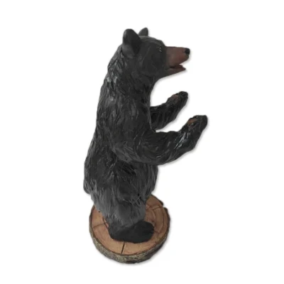 Resin Animal Figurine Black Bear Statue for Home Garden Decor