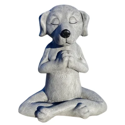 Custom Resin Funny Yoga Pose Animal Statue Dog Figurine Home Decoration