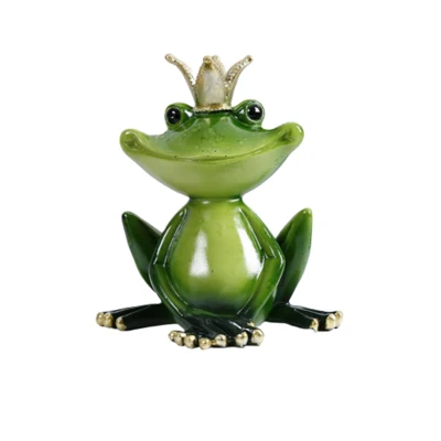Hand Made Resin Yoga Frog Figurines Statue for Indoor Table Decor