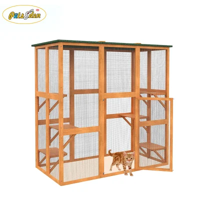 Wood Pet House Climbing Tree Outdoor Wooden Cat House