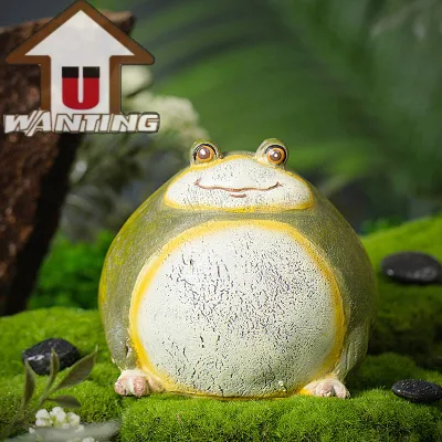 Wholesale Resin Cartoon Frog Statue Animal Sculpture Cute Home Decoration Promotional Gift
